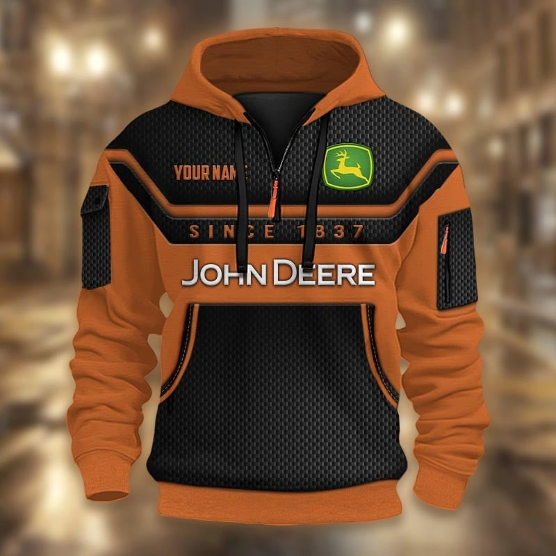 Custom Name JD 3D Quarter Zip Hoodie CR251134