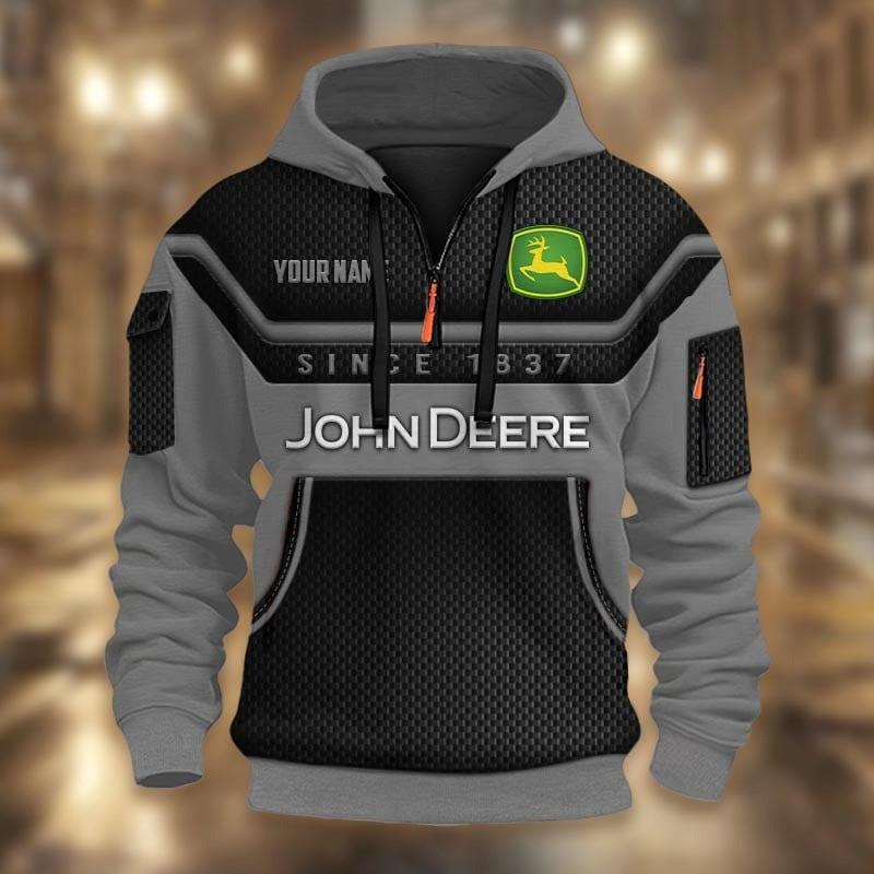 Custom Name JD 3D Quarter Zip Hoodie CR251134