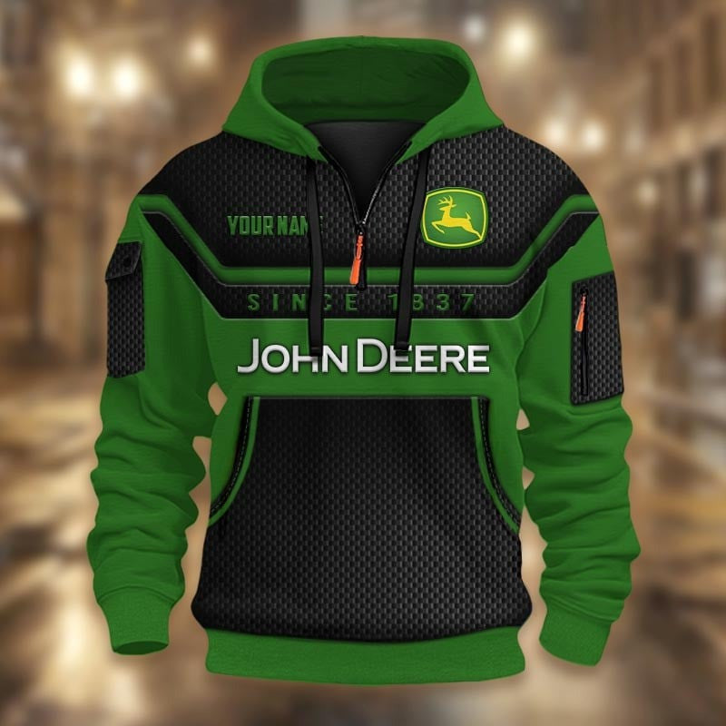 Custom Name JD 3D Quarter Zip Hoodie CR251134