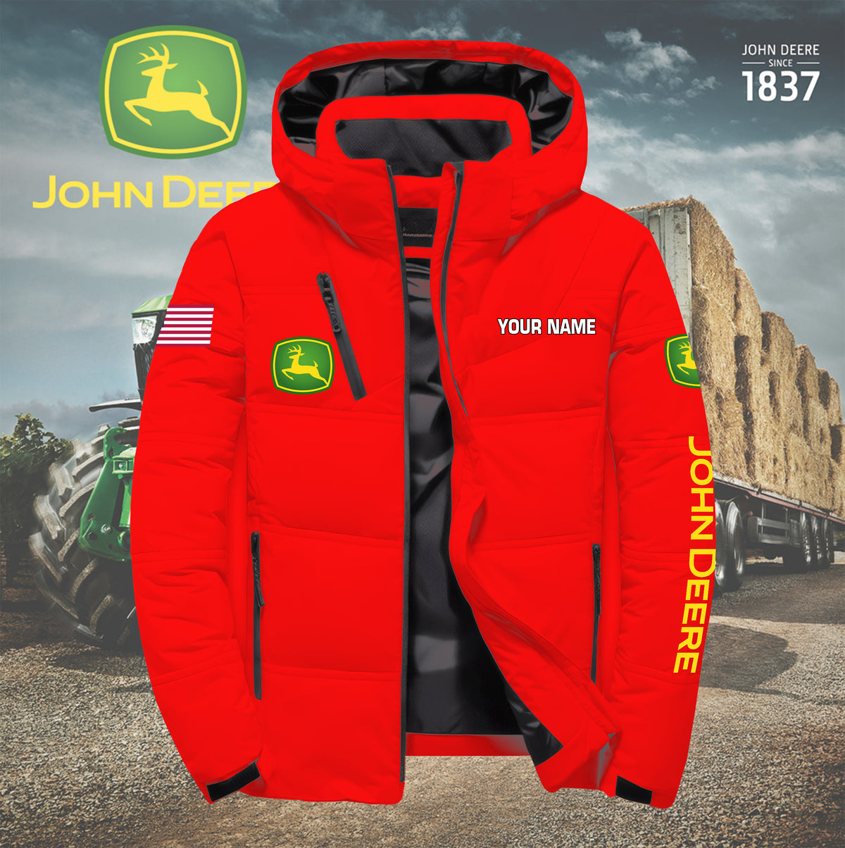 Personalized JD Down Jacket with Zipper QUY5570