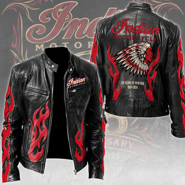 IM 125th Anniversary Motorcycle Leather Jacket IM6