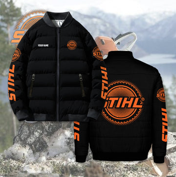Personalized STL Bomber Puffer Jacket