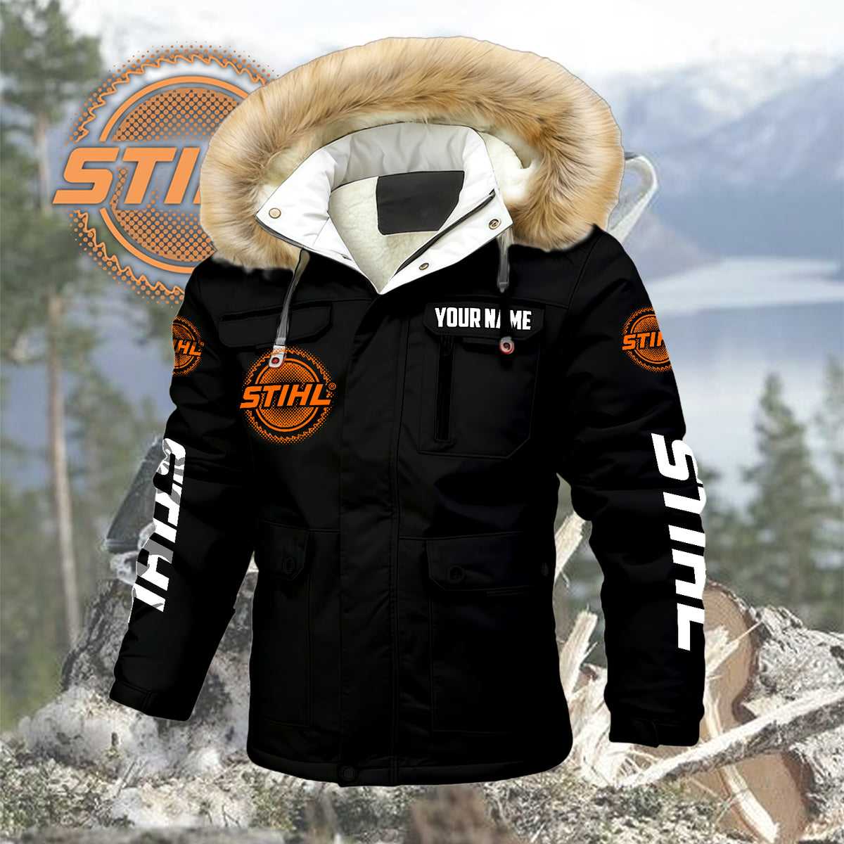Personalized STL Padded Winter Jacket QUY5608