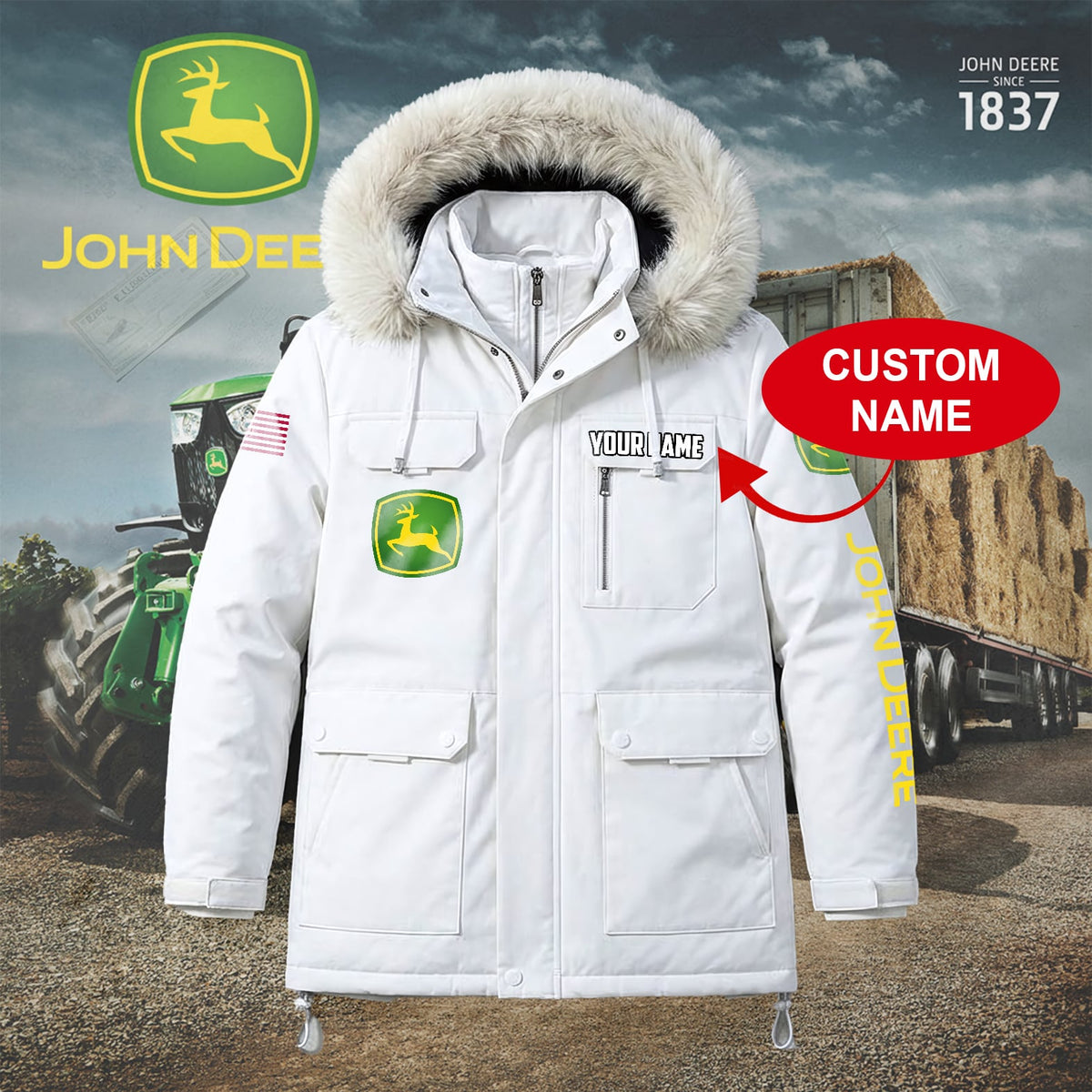 Personalized JD Padded Winter Jacket QUY5608