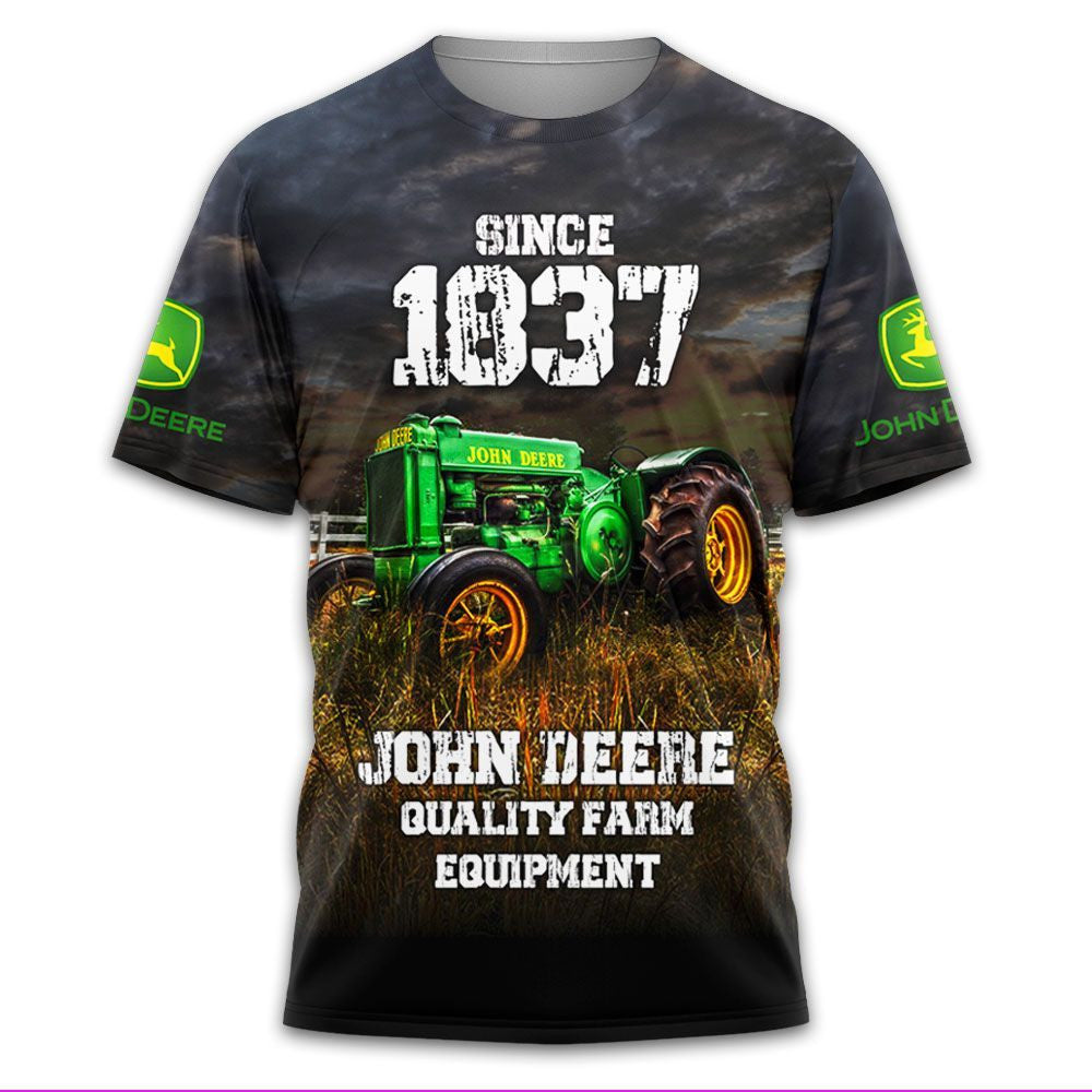 JD Tractor Love My Job 3D Printed Shirts_ JD28