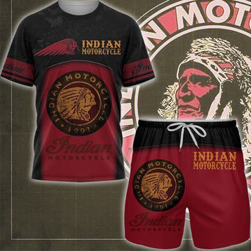 IM MOTORCYCLE 3D ALL OVER PRINTED CLOTHES COMBO T-SHIRT, SHORT IM45
